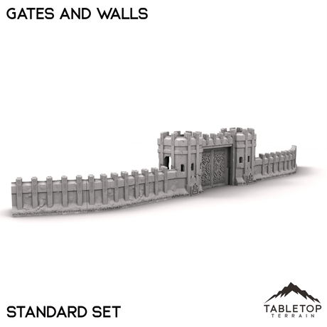Tabletop Terrain Building 32mm / Standard Set Gates and Walls - Kingdom of Durak Deep