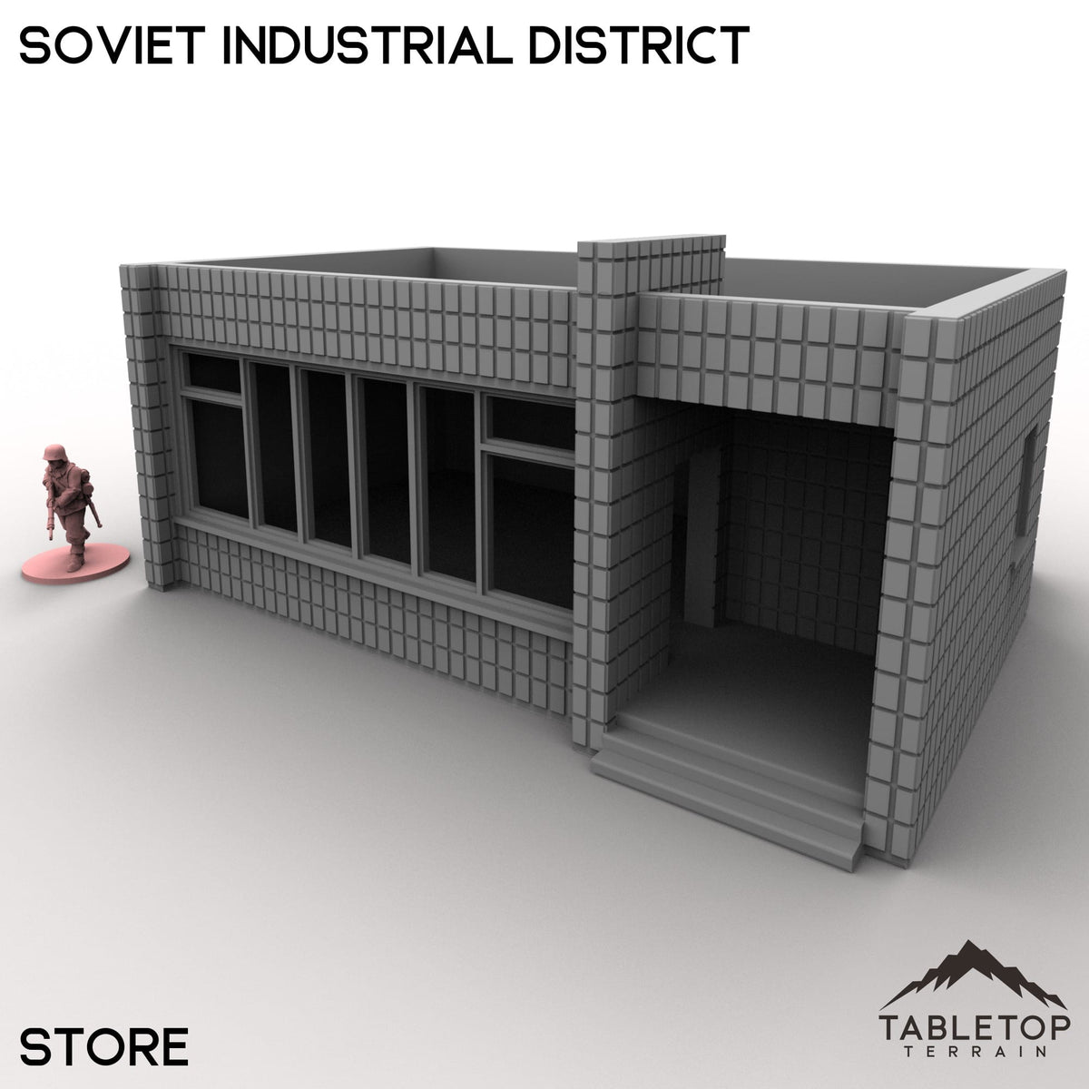 Tabletop Terrain Building 32mm / Store Soviet Industrial District