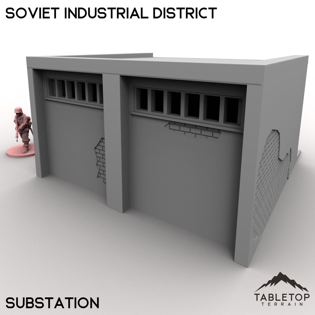 Tabletop Terrain Building 32mm / Substation Soviet Industrial District