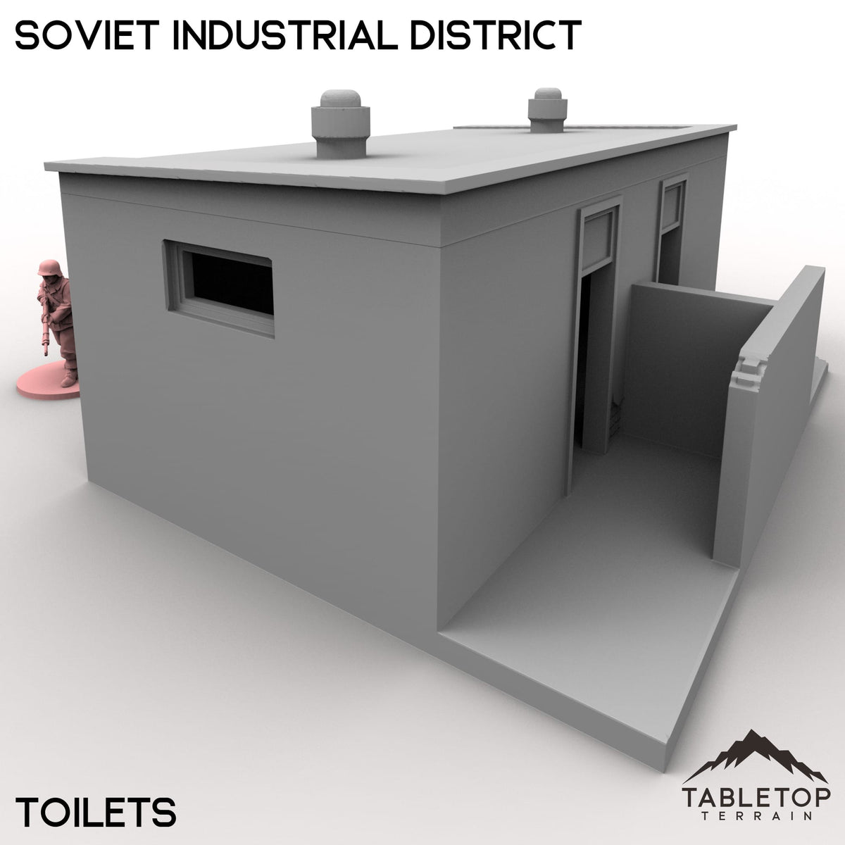Tabletop Terrain Building 32mm / Toilets Soviet Industrial District