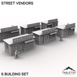 Tabletop Terrain Building 40mm / 6 Street Vendors - MCP Building