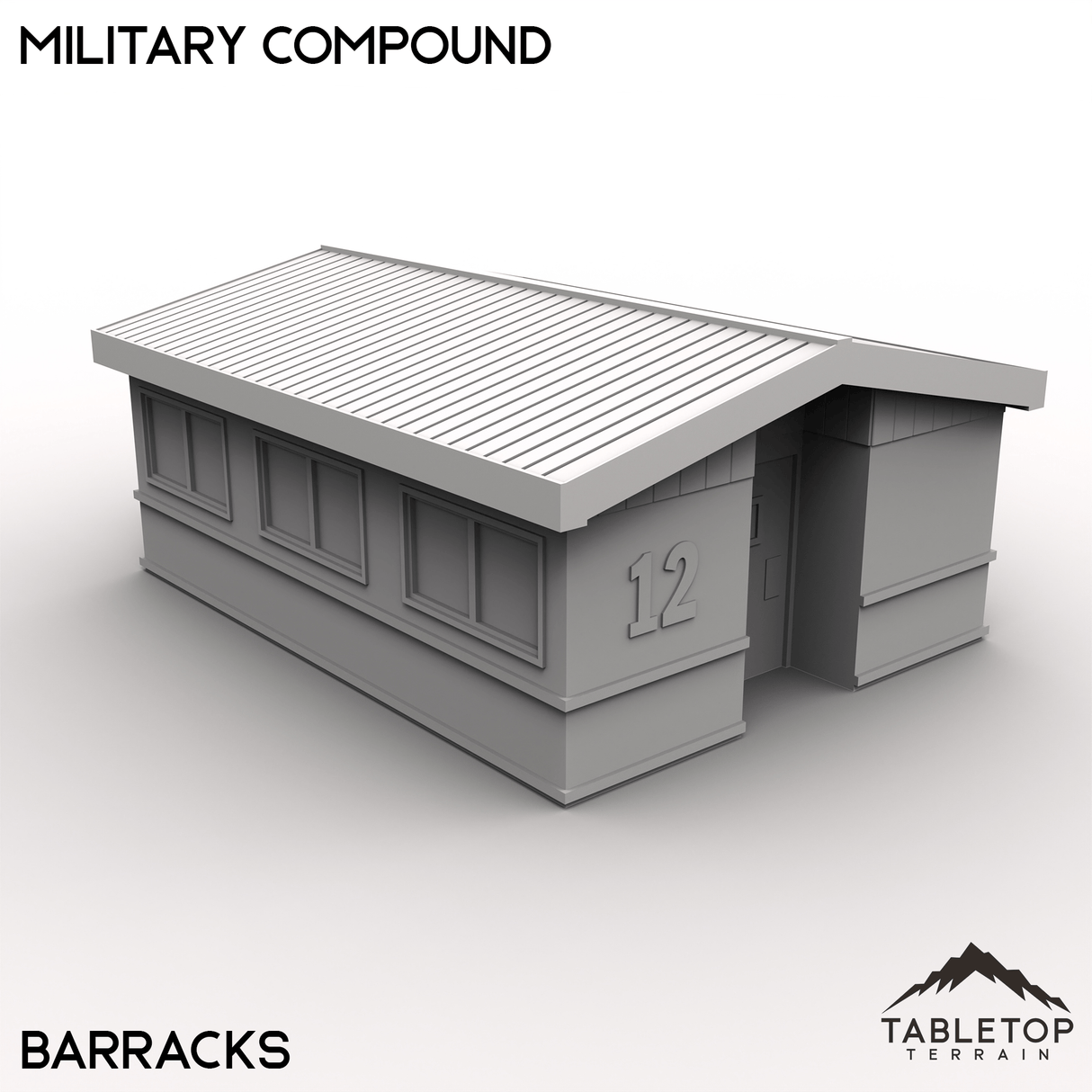 Tabletop Terrain Building 40mm / Barracks Military Compound