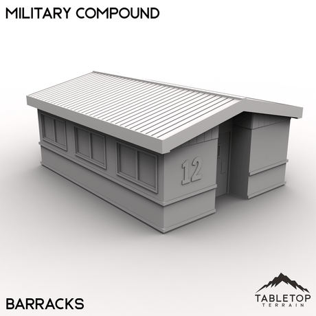 Tabletop Terrain Building 40mm / Barracks Military Compound