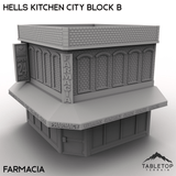 Tabletop Terrain Building 40mm / Farmacia Hells Kitchen City Block B