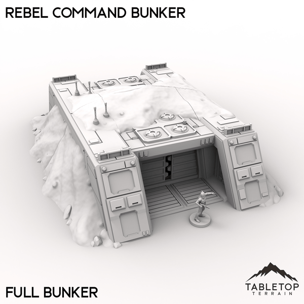 Tabletop Terrain Building 40mm / Full Bunker Rebel Command Bunker