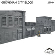 Tabletop Terrain Building 40mm / Full City Block Groveham City Block