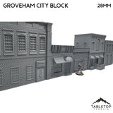 Tabletop Terrain Building 40mm / Full City Block Groveham City Block