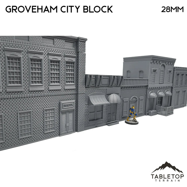 Tabletop Terrain Building 40mm / Full City Block Groveham City Block