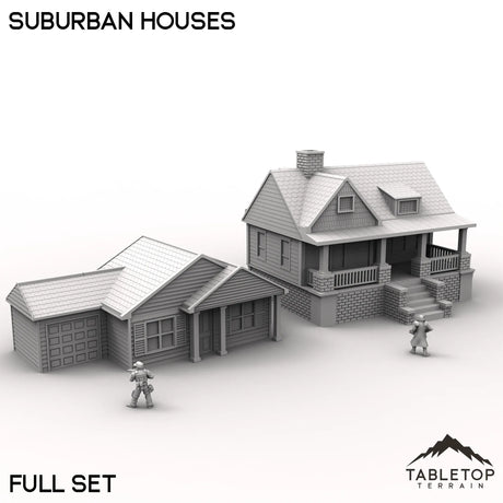 Tabletop Terrain Building 40mm / Full Set Suburban Houses
