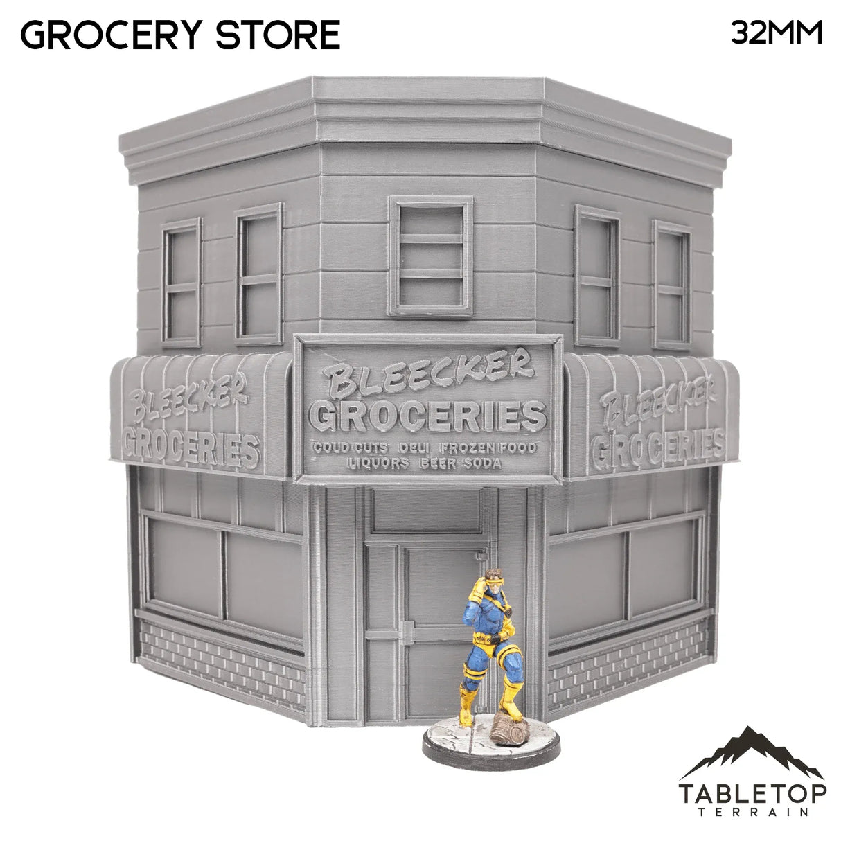 Tabletop Terrain Building 40mm / Grocery Store Bleecker Street City Block