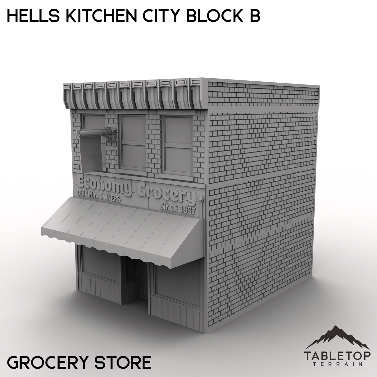 Tabletop Terrain Building 40mm / Grocery Store Hells Kitchen City Block B