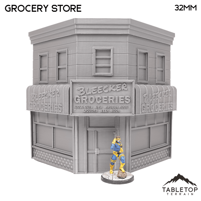 Tabletop Terrain Building 40mm / Grocery Store / With Floor Bleecker Street City Block - Marvel Crisis Protocol Building