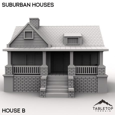 Tabletop Terrain Building 40mm / House B Suburban Houses