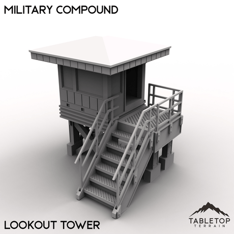 Tabletop Terrain Building 40mm / Lookout Tower Military Compound