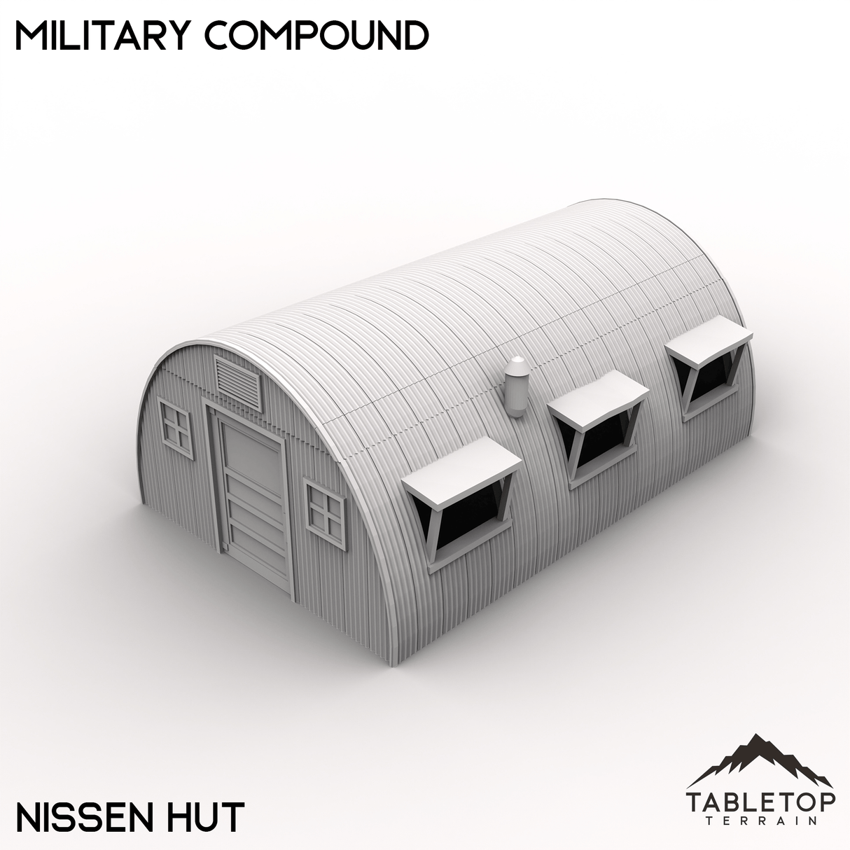 Tabletop Terrain Building 40mm / Nissen Hut Military Compound