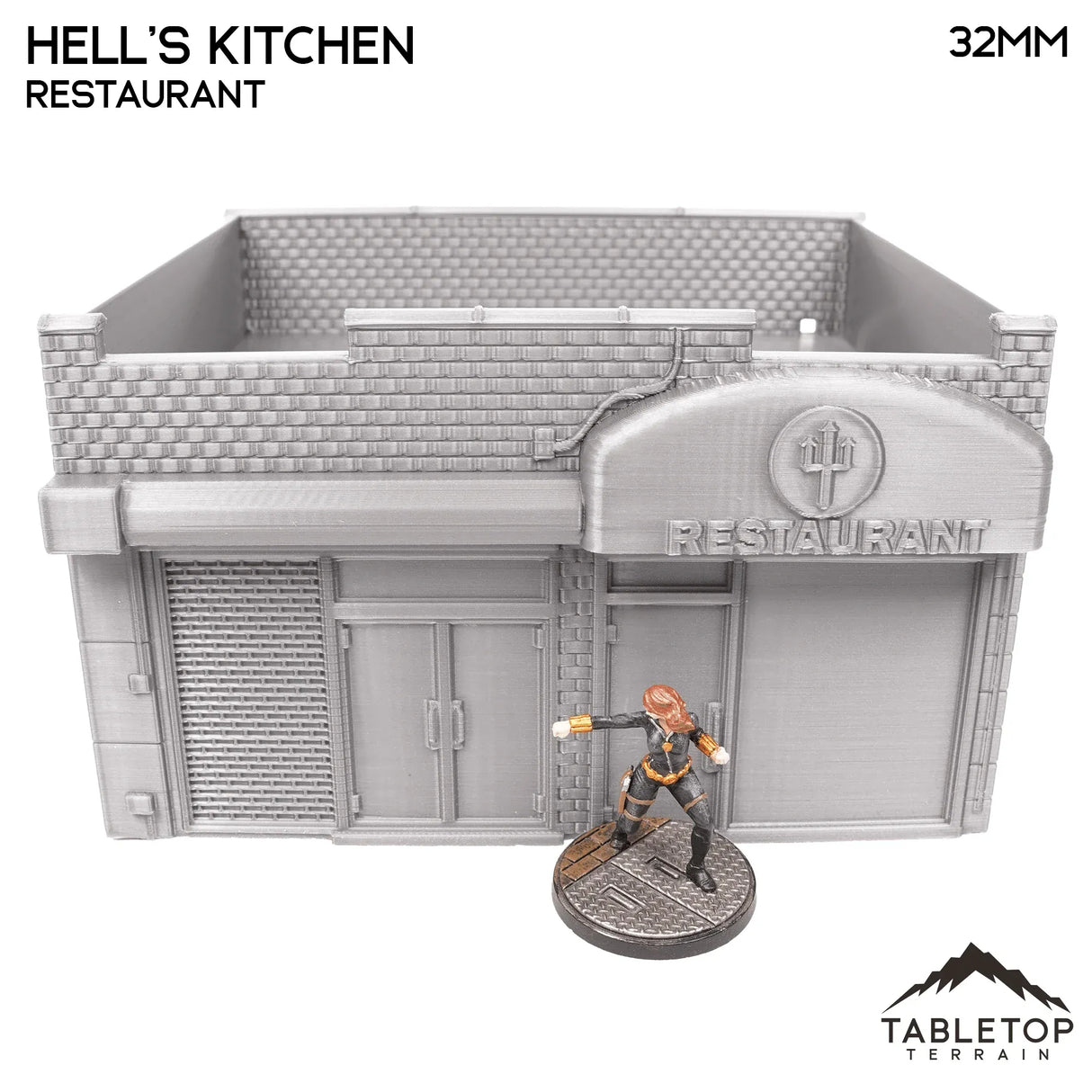 Tabletop Terrain Building 40mm / Restaurant Hell's Kitchen City Block