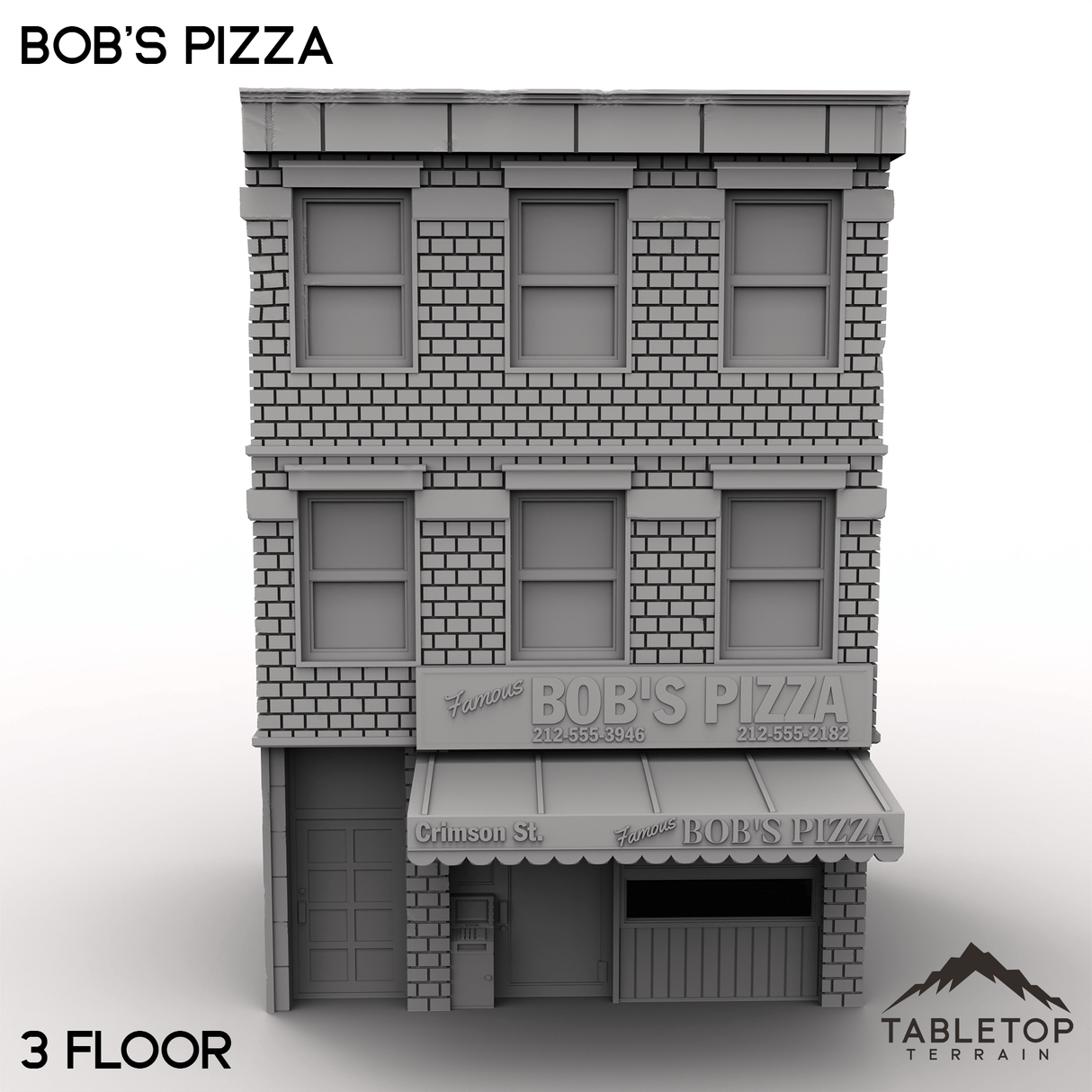 Tabletop Terrain Building 40mm / Three Floor Bob's Pizza