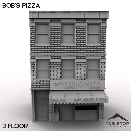 Tabletop Terrain Building 40mm / Three Floor Bob's Pizza