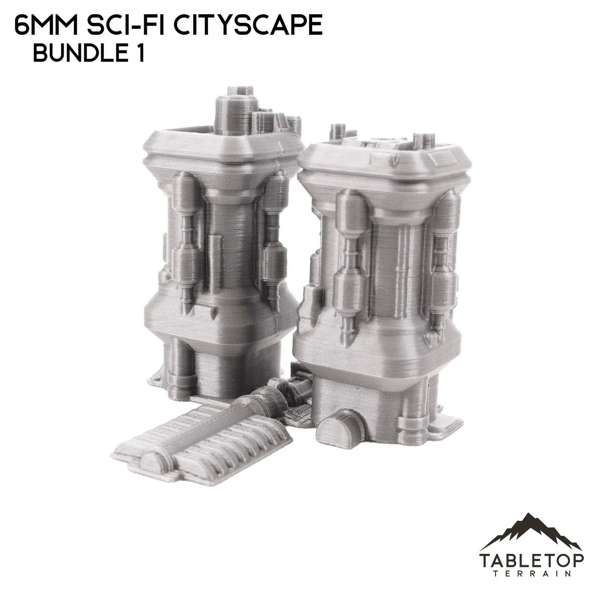 Tabletop Terrain Building 6mm Sci-Fi Cityscape Bundle 1