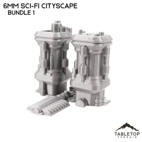 Tabletop Terrain Building 6mm Sci-Fi Cityscape Bundle 1