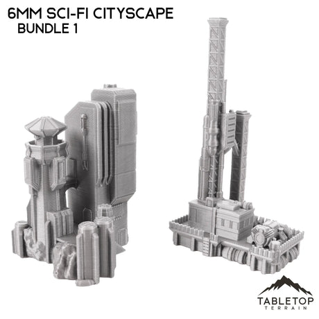 Tabletop Terrain Building 6mm Sci-Fi Cityscape Bundle 1
