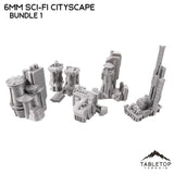 Tabletop Terrain Building 6mm Sci-Fi Cityscape Bundle 1