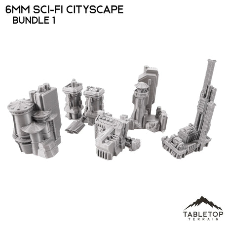 Tabletop Terrain Building 6mm Sci-Fi Cityscape Bundle 1