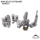 Tabletop Terrain Building 6mm Sci-Fi Cityscape Bundle 1