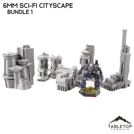 Tabletop Terrain Building 6mm Sci-Fi Cityscape Bundle 1