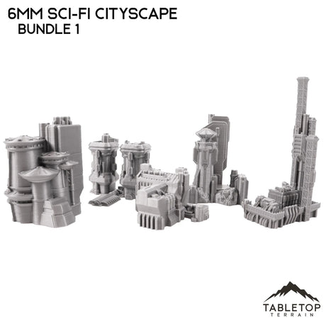 Tabletop Terrain Building 6mm Sci-Fi Cityscape Bundle 1