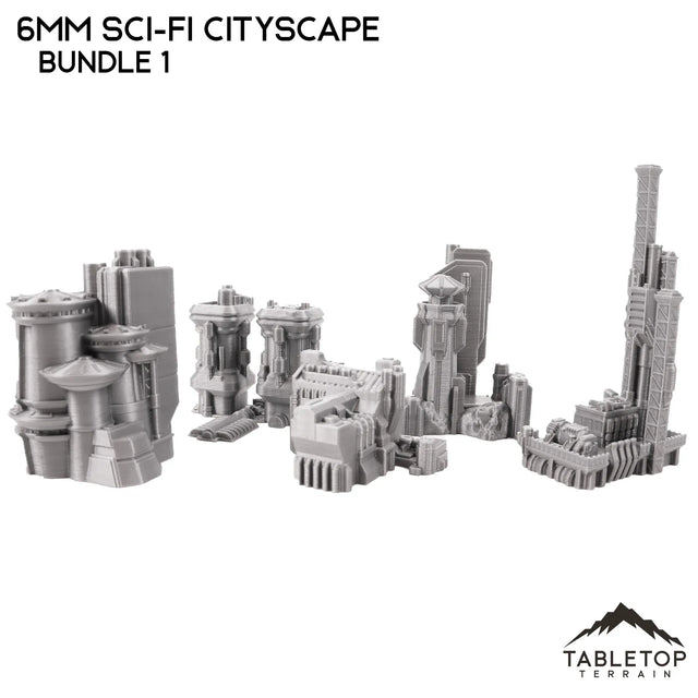 Tabletop Terrain Building 6mm Sci-Fi Cityscape Bundle 1