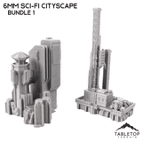 Tabletop Terrain Building 6mm Sci-Fi Cityscape Bundle 1