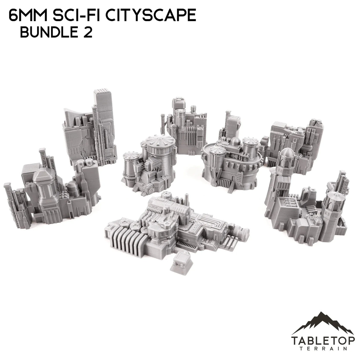 Tabletop Terrain Building 6mm Sci-Fi Cityscape Bundle 2