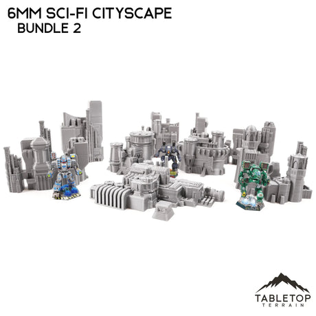 Tabletop Terrain Building 6mm Sci-Fi Cityscape Bundle 2