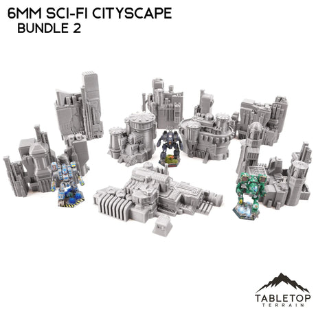 Tabletop Terrain Building 6mm Sci-Fi Cityscape Bundle 2
