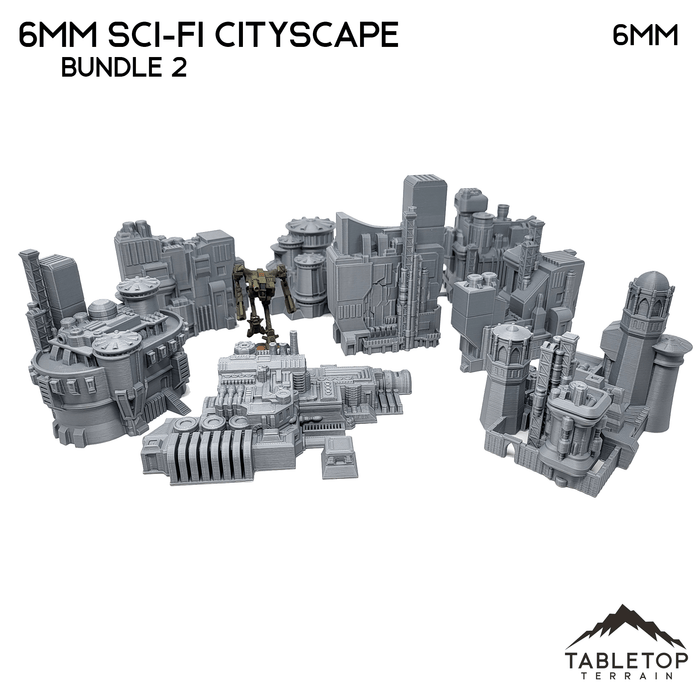 Tabletop Terrain Building 6mm Sci-Fi Cityscape Bundle 2 Tabletop Terrain