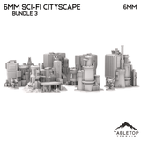 Tabletop Terrain Building 6mm Sci-Fi Cityscape Bundle 3