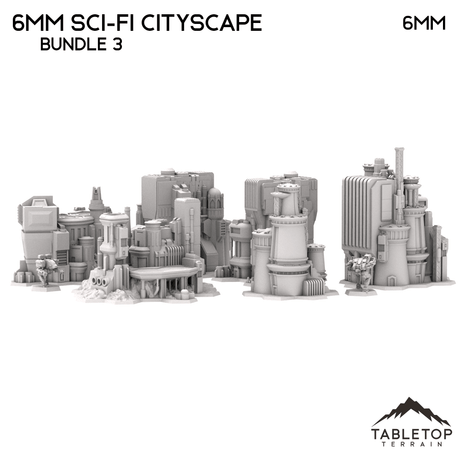 Tabletop Terrain Building 6mm Sci-Fi Cityscape Bundle 3