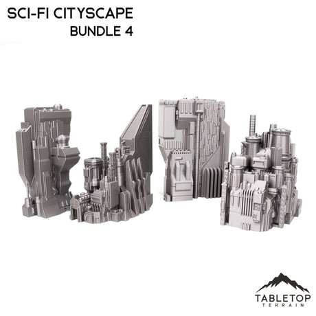 Tabletop Terrain Building 6mm Sci-Fi Cityscape Bundle 4