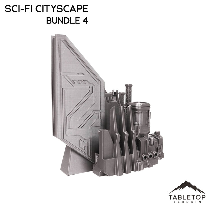 Tabletop Terrain Building 6mm Sci-Fi Cityscape Bundle 4