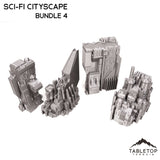 Tabletop Terrain Building 6mm Sci-Fi Cityscape Bundle 4