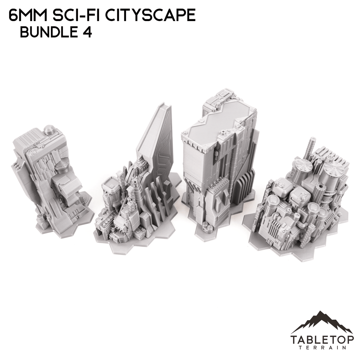 Tabletop Terrain Building 6mm Sci-Fi Cityscape Bundle 4