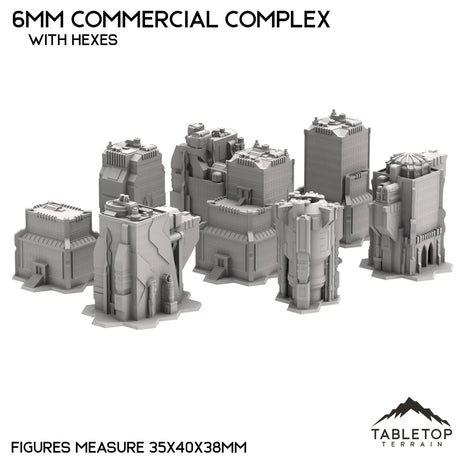 Tabletop Terrain Building 6mm Sci-Fi Commercial Complex Bundle 1