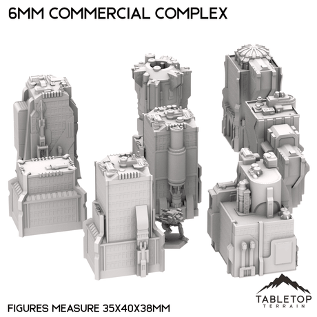 Tabletop Terrain Building 6mm Sci-Fi Commercial Complex Bundle 1