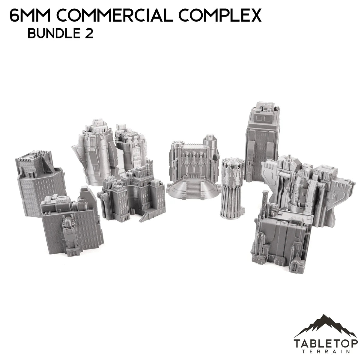 Tabletop Terrain Building 6mm Sci-Fi Commercial Complex Bundle 2