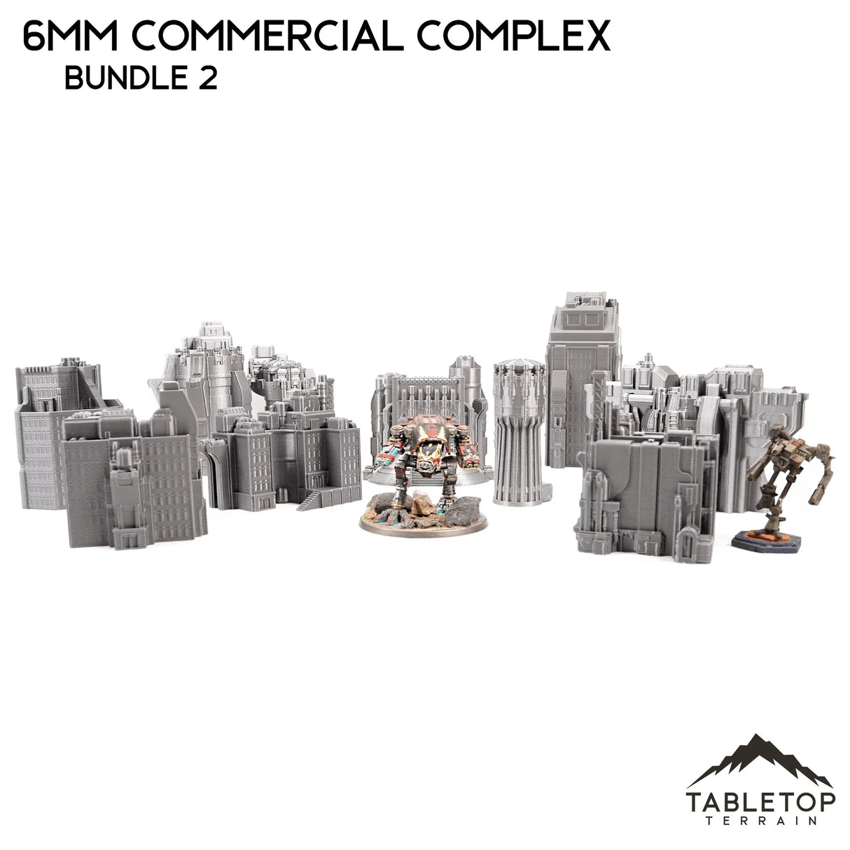 Tabletop Terrain Building 6mm Sci-Fi Commercial Complex Bundle 2