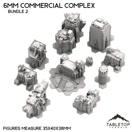 Tabletop Terrain Building 6mm Sci-Fi Commercial Complex Bundle 2