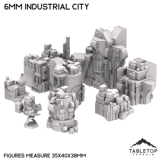 Tabletop Terrain Building 6mm Sci-Fi Industrial City Bundle 1