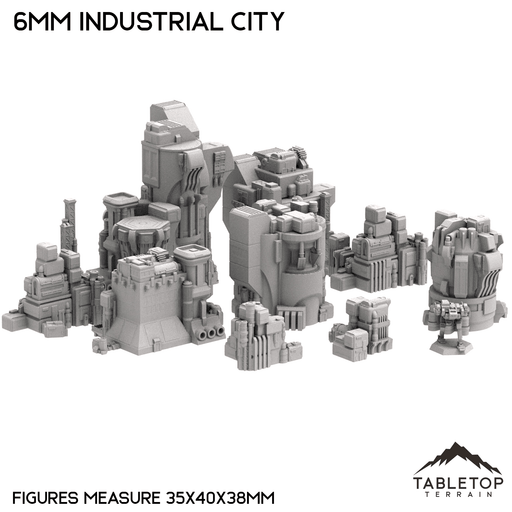 Tabletop Terrain Building 6mm Sci-Fi Industrial City Bundle 1