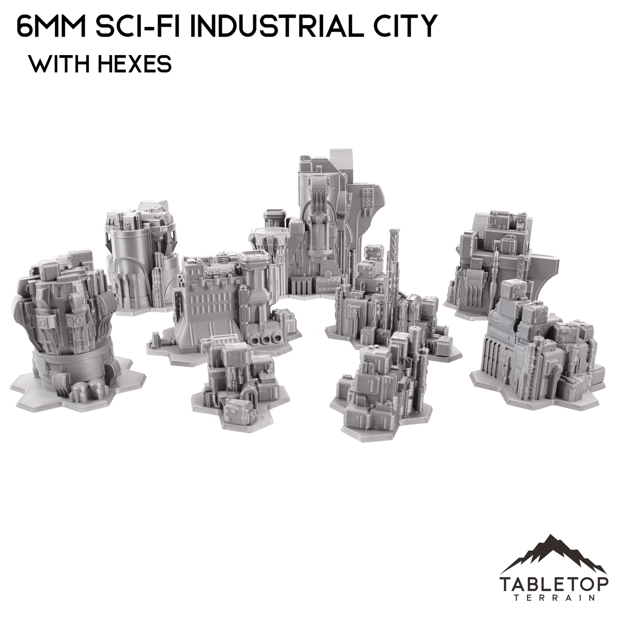 Tabletop Terrain Building 6mm Sci-Fi Industrial City Bundle 1